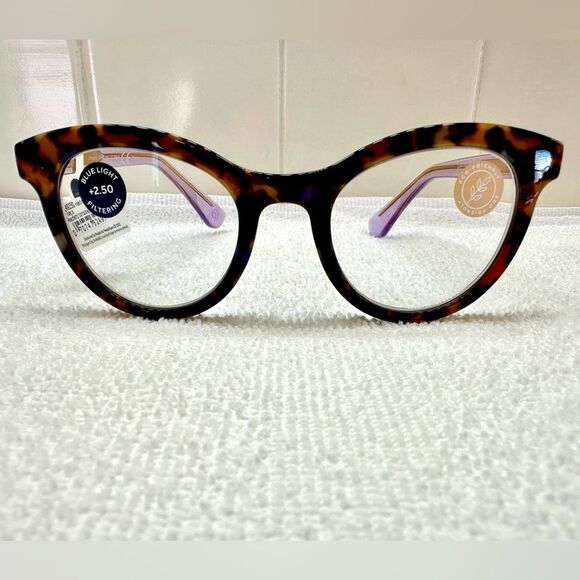 Peepers Readers Tribeca Peepfetti Purple Reading Glasses +2.50 • NEW WITH TAGS • - Picture 7 of 17